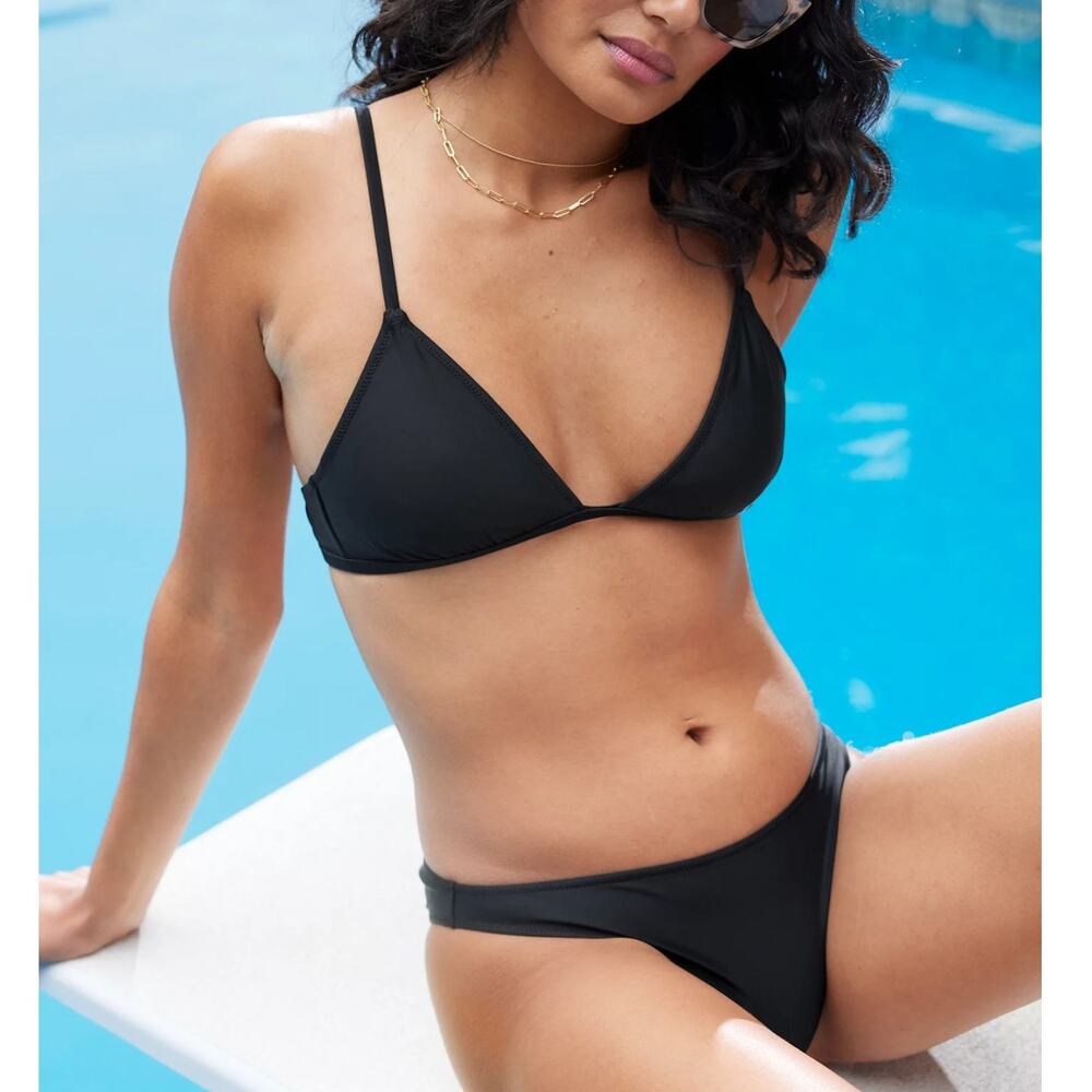 NWT! Aerie OG Cheeky Bikini Bottom in True Black - Size XXL